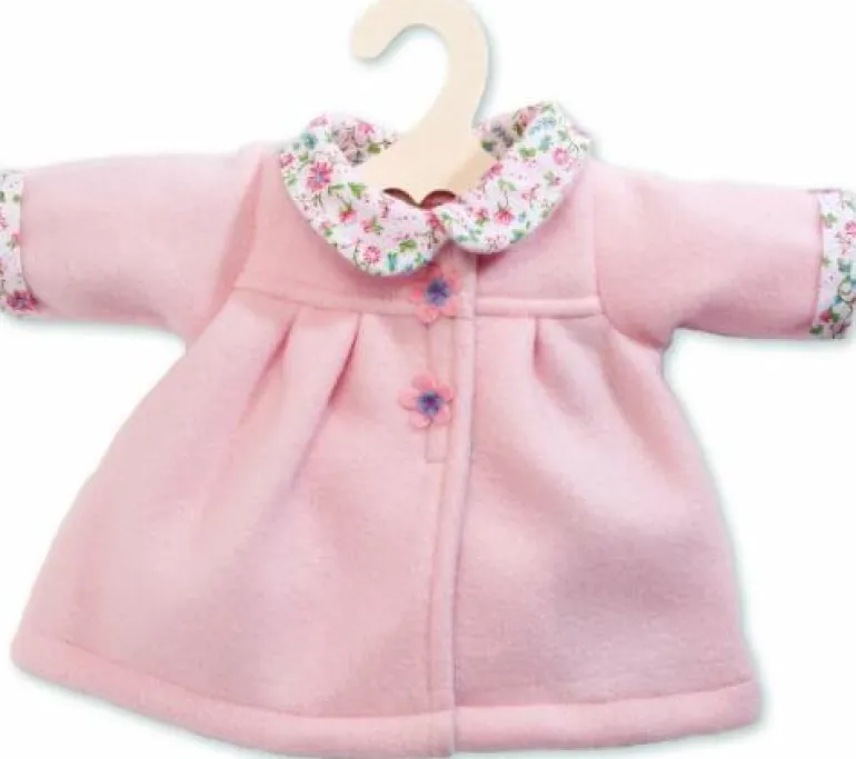 Puppen-Mantel Flausch rosa,28-35cm