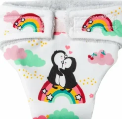 Puppen-Stoffwindeln Pinguin Pünktchen, 2 Stück, Gr