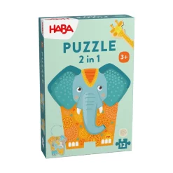 Puzzle 2 in1, Elefant
