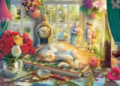 Puzzlezeit mit Katze - Puzzle 1000 Teile
