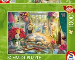Puzzlezeit mit Katze - Puzzle 1000 Teile