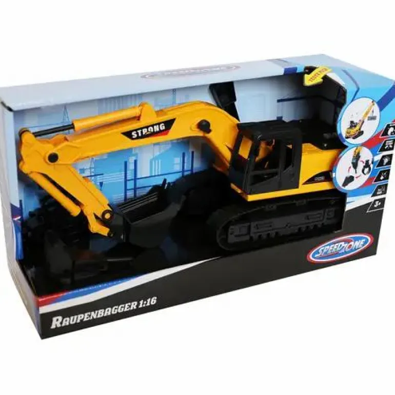 Raupenbagger Light & Sound, mit Friktion, 1:16