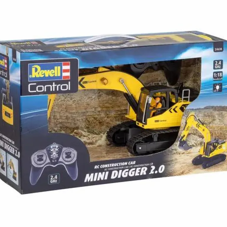 RC Construction Vehicle Mini Digger, Revell Contro