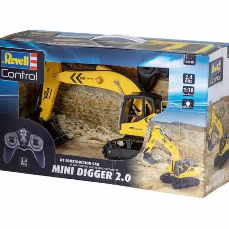 RC Construction Vehicle Mini Digger, Revell Contro