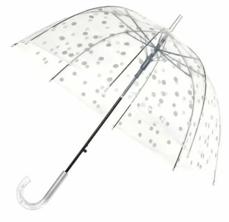 Regenschirm mit silberen Punkten