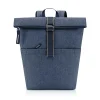 Rolltop Backpack Herringbone Dark Blue Rucksack