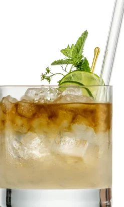 Rumcocktail 500/14, 2 Gläser & 2 Glashalme in Gesc