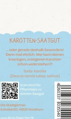 Saatgrüße- Ich mag Dich mit all deinen Karotten