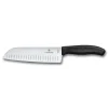 Santokumesser 17cm schwarz Kullenschliff
