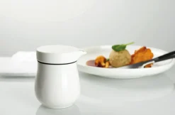 Sauciere mit Deckel, doppelwandig