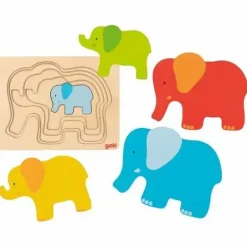 Schichtenpuzzle Elefant