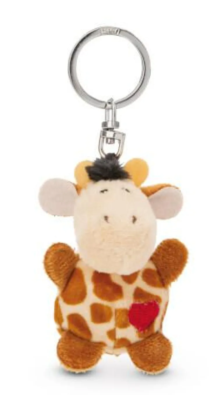 Schlüsselanhänger - Giraffe mit Herz 5 cm