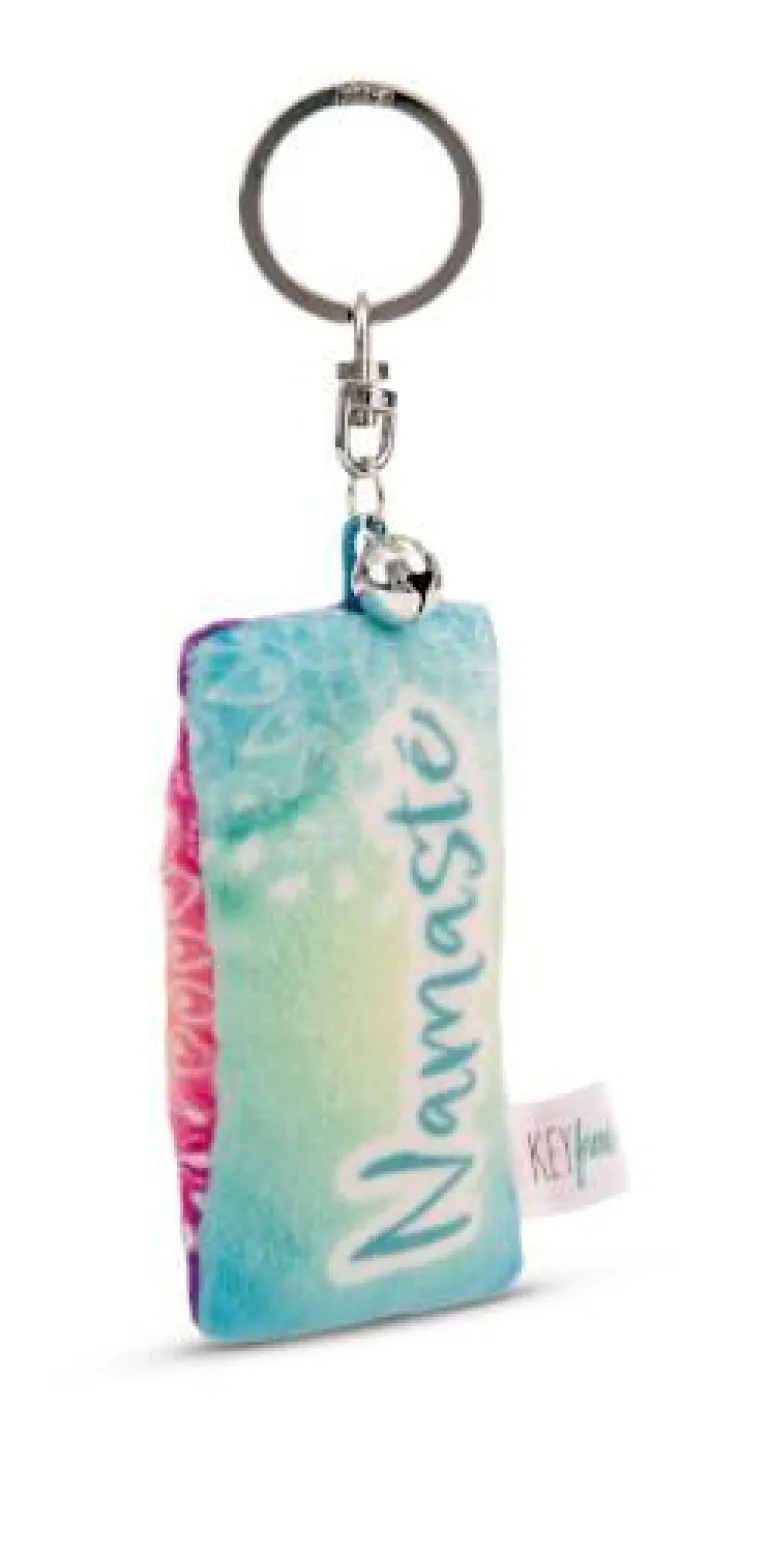 Schlüsselanhänger - mini Plüschkissen Namasté 8 cm