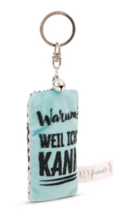 Schlüsselanhänger - mini Plüschkissen Warum? Weil