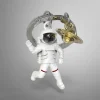 Schlüsselanhänger Astronaut & Saturn im weißem Anz