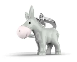 Schlüsselanhänger Donkey grau & Silikonnase