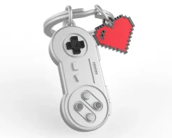 Schlüsselanhänger Game Controller, matt chrome, mi
