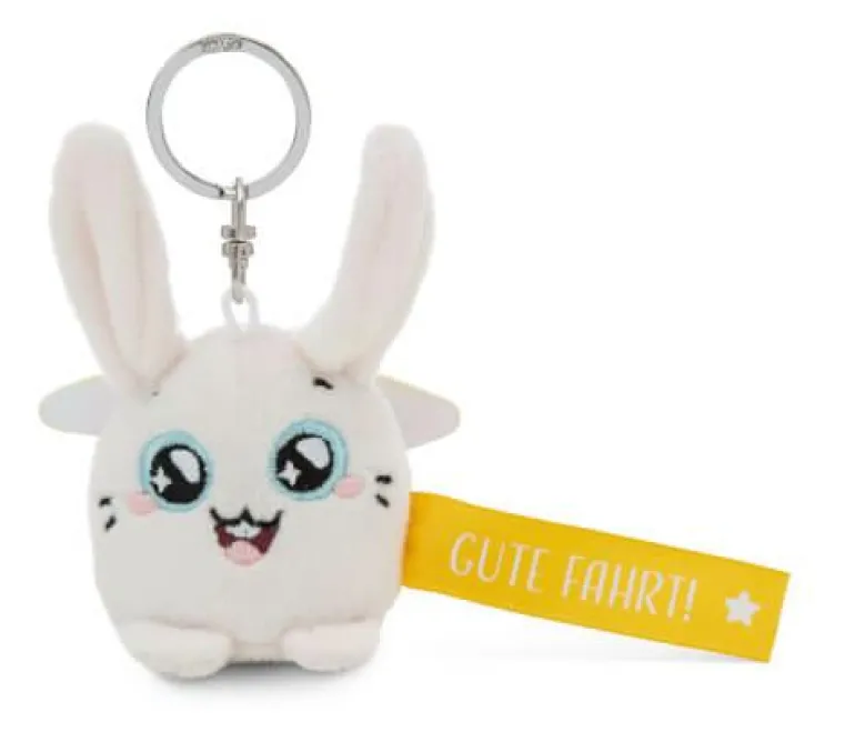 Schlüsselanhänger Hase - Gute Fahrt! 5 cm