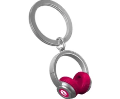 Schlüsselanhänger Headphone pink poliert, 7,3x3,5x