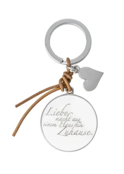 Schlüsselanhänger Herz „Liebe macht...", 9,5x4cm