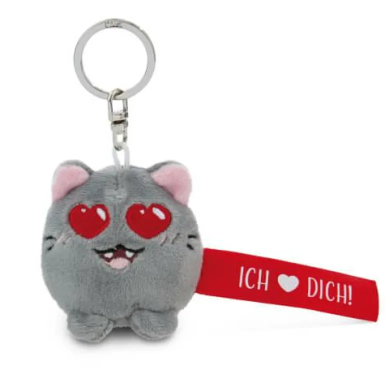 Schlüsselanhänger Katze - Ich herz dich! 5 cm