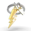 Schlüsselanhänger Lightning Bolt, gold/weiß