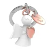 Schlüsselanhänger Love Angel, weiß/kupfer/Herz, 7,