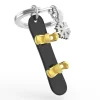 Schlüsselanhänger Snowboard, schwarz & gold