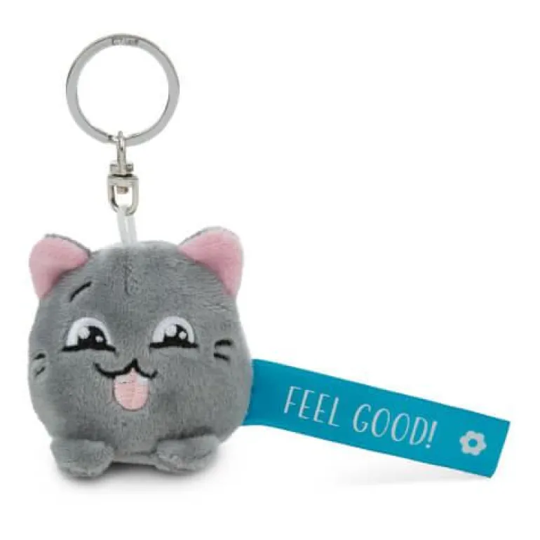 Schlüsselanhänger Katze - Feel Good! 5 cm