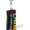 Schlüsselanhänger - mini Plüschkissen das Leben is