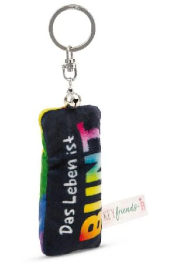 Schlüsselanhänger - mini Plüschkissen das Leben is