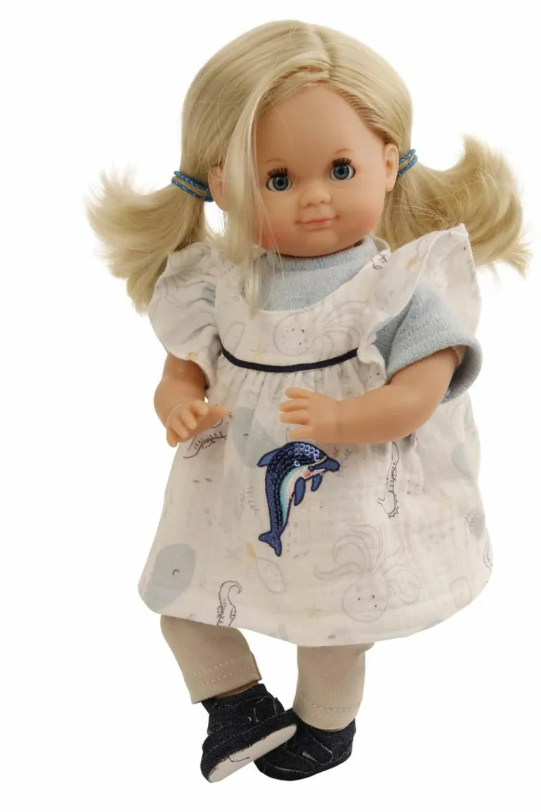 Schlummerle Gr. 32 ,Kleid im Meerestieremotiv blau
