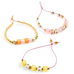 Schmuck basteln Buchstaben Gold