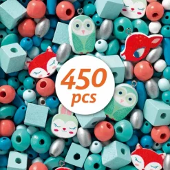 Schmuck basten: 450 Holzperlen Kleine Tiere