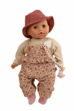 Schnullerbaby "Amy" Gr. 45 , Latzhose im Blumenmot