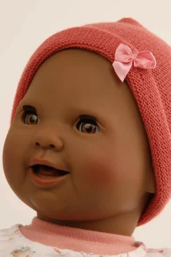 Schnullerbaby schwarz Lenchen 37 cm Malhaar, braun