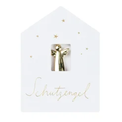 Schutzengel gold „Ich pass auf dich auf", 1,5x2cm