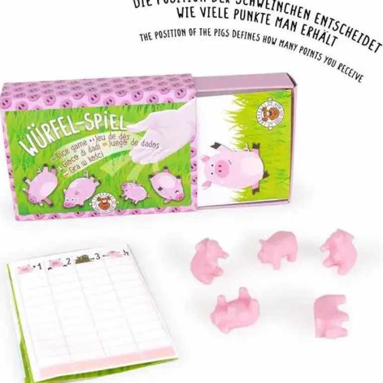 Schweinchen - Würfelspiel 5er-Set