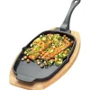 Servierpfanne oval mit abnehmbarem Griff