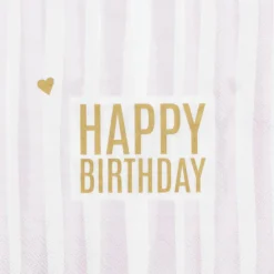 Serviette „Happy Birthday", 33X33 cm