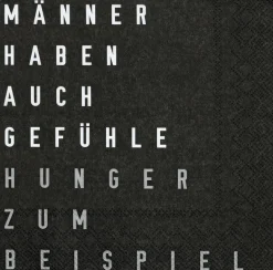 Serviette „Männer haben auch Gefühle", 33x33cm