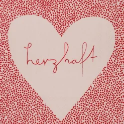 Serviette „Herzhaft", 33x33cm