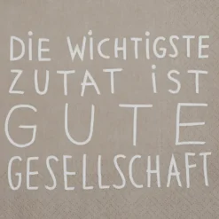 Serviette „Die wichtigste Zutat", 33x33cm