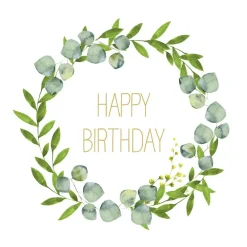 Servietten 33x33cm Happy B Day