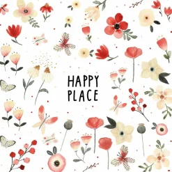 Servietten 33x33cm Happy Place