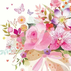 Servietten 33x33cm Rose Bouquet