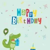 Servietten 33x33cm Croco Birthday