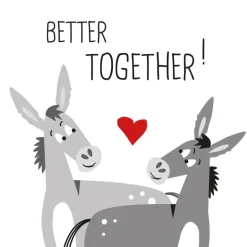 Servietten 33x33cm Donkey Love
