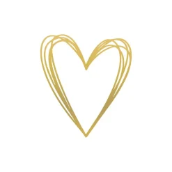 Servietten 33x33cm Pure Heart gold