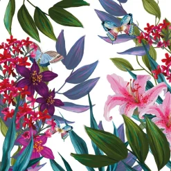 Servietten 33x33cm Tropical Lilies